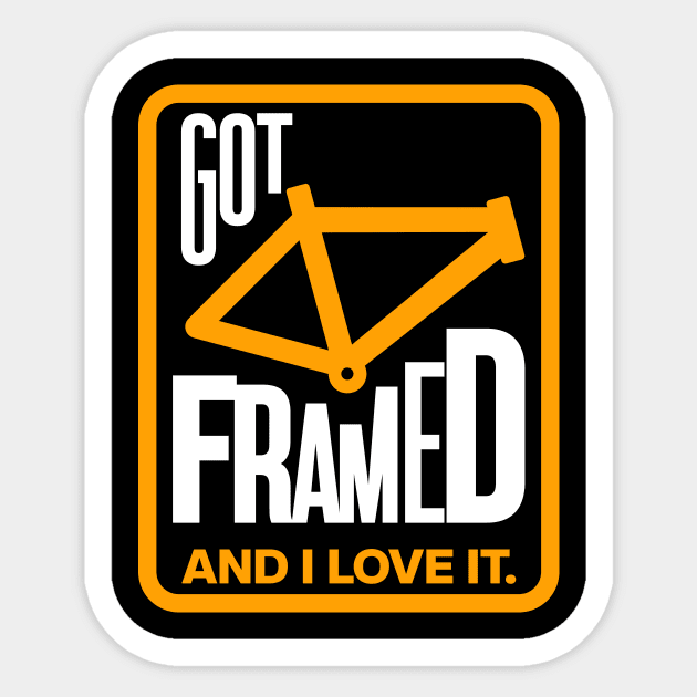 Got Framed Funny Bicycle Design Sticker by silly bike